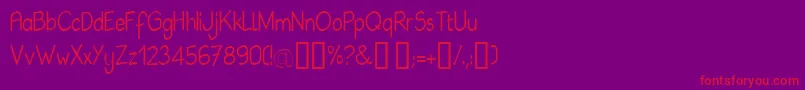 Babie Font – Red Fonts on Purple Background