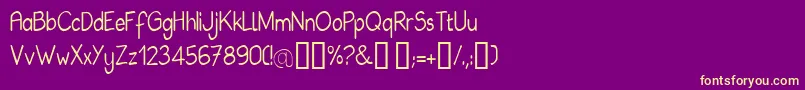 Babie Font – Yellow Fonts on Purple Background