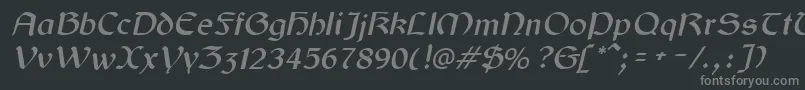 Шрифт GaelicItalic – серые шрифты на чёрном фоне