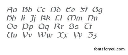 Schriftart GaelicItalic