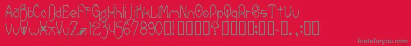 Donrc Font – Gray Fonts on Red Background