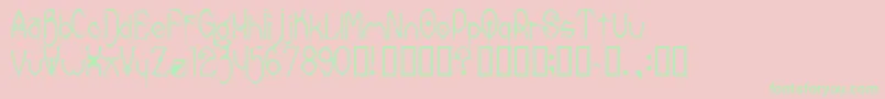 Donrc Font – Green Fonts on Pink Background