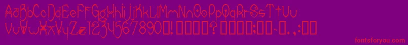 Donrc Font – Red Fonts on Purple Background