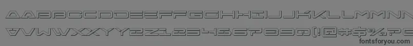 Freeagent3D-Schriftart – Schwarze Schriften auf grauem Hintergrund