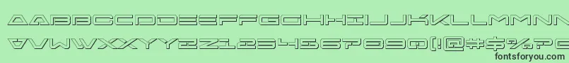 Freeagent3D Font – Black Fonts on Green Background