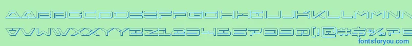 Freeagent3D Font – Blue Fonts on Green Background