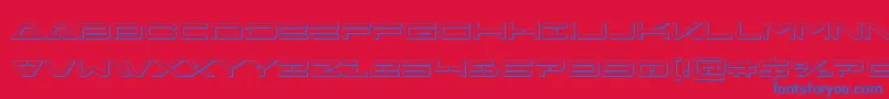 Freeagent3D-Schriftart – Blaue Schriften auf rotem Hintergrund