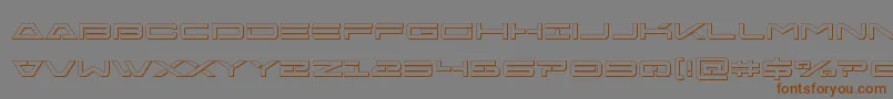 Freeagent3D Font – Brown Fonts on Gray Background