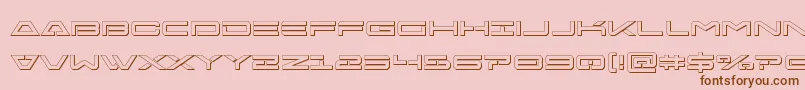 Freeagent3D Font – Brown Fonts on Pink Background