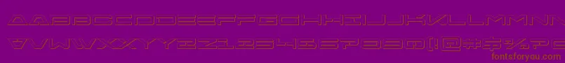 フォントFreeagent3D – 紫色の背景に茶色のフォント