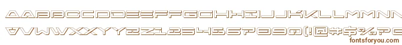 フォントFreeagent3D – 白い背景に茶色のフォント