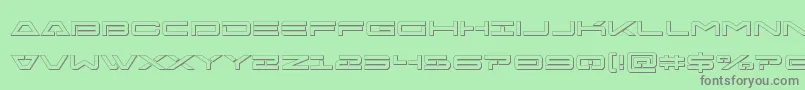 Freeagent3D Font – Gray Fonts on Green Background