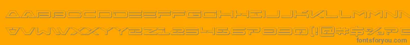Freeagent3D Font – Gray Fonts on Orange Background