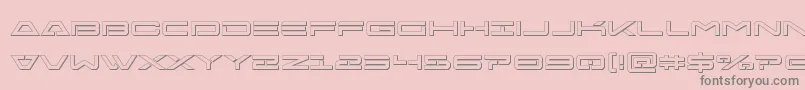 Freeagent3D Font – Gray Fonts on Pink Background