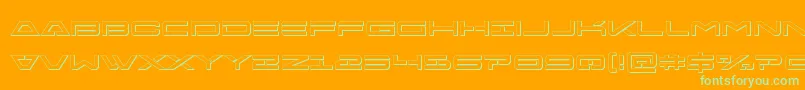 Freeagent3D Font – Green Fonts on Orange Background