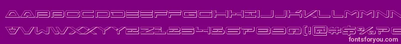 Freeagent3D Font – Pink Fonts on Purple Background