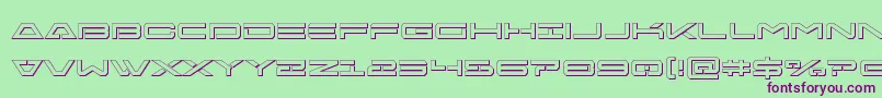 Freeagent3D Font – Purple Fonts on Green Background