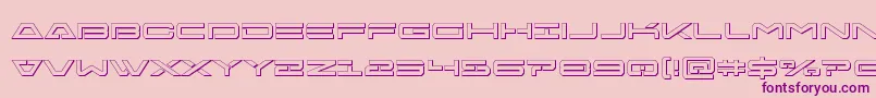 Freeagent3D-Schriftart – Violette Schriften auf rosa Hintergrund