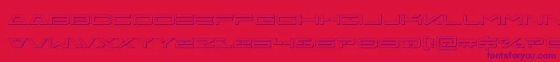 Freeagent3D Font – Purple Fonts on Red Background