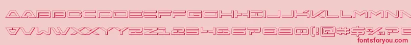 Freeagent3D Font – Red Fonts on Pink Background