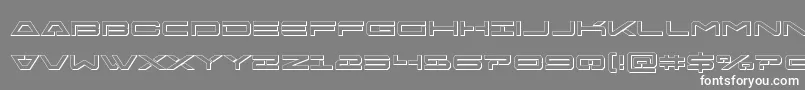 Freeagent3D Font – White Fonts on Gray Background