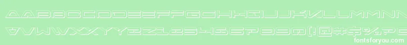 Freeagent3D Font – White Fonts on Green Background