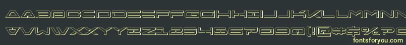 Freeagent3D Font – Yellow Fonts on Black Background