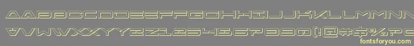 Freeagent3D Font – Yellow Fonts on Gray Background