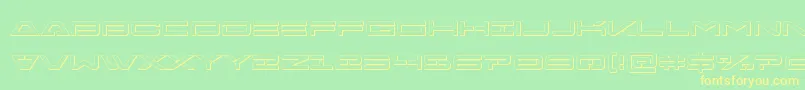 Freeagent3D Font – Yellow Fonts on Green Background