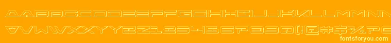 Freeagent3D Font – Yellow Fonts on Orange Background