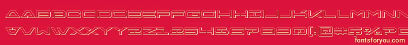 Freeagent3D Font – Yellow Fonts on Red Background