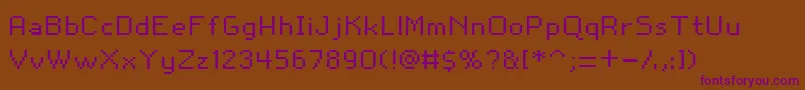 Czcionka Snoot.OrgPixel10 – fioletowe czcionki na brązowym tle