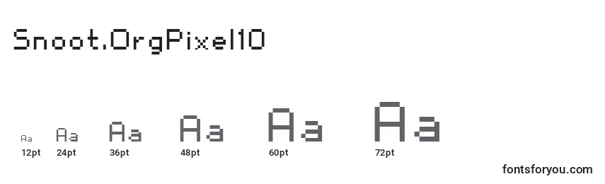 Snoot.OrgPixel10 Font Sizes