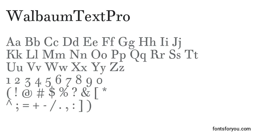 A fonte WalbaumTextPro – alfabeto, números, caracteres especiais
