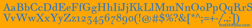 WalbaumTextPro Font – Blue Fonts on Orange Background