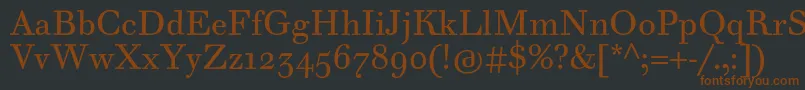 Шрифт WalbaumTextPro – коричневые шрифты на чёрном фоне