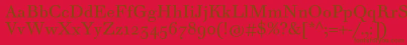 WalbaumTextPro Font – Brown Fonts on Red Background