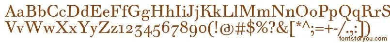 WalbaumTextPro Font – Brown Fonts on White Background