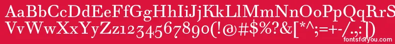 WalbaumTextPro Font – White Fonts on Red Background