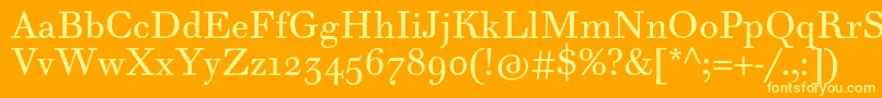 WalbaumTextPro Font – Yellow Fonts on Orange Background