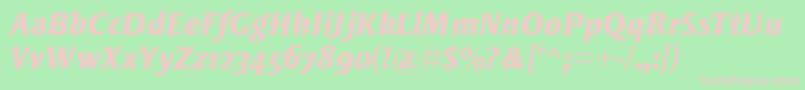 StrayhornMtOsfExtraBoldItalic Font – Pink Fonts on Green Background