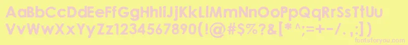 NuCenturyGothic Font – Pink Fonts on Yellow Background