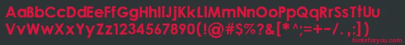 NuCenturyGothic Font – Red Fonts on Black Background