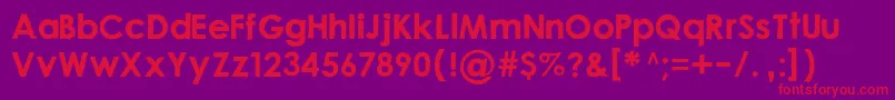 NuCenturyGothic Font – Red Fonts on Purple Background