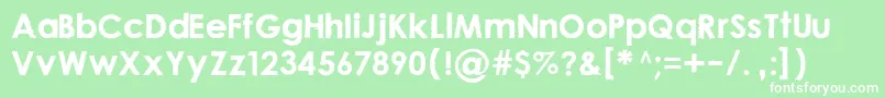 NuCenturyGothic Font – White Fonts on Green Background