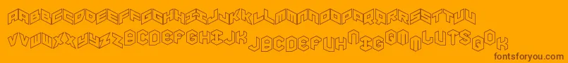 Saiba mais sobre a fonte Yayusaout Fonte Yayusaout – fontes marrons em um fundo laranja