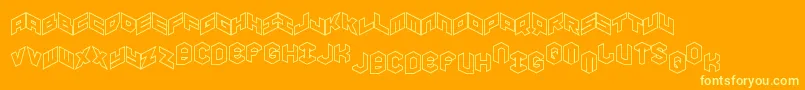 Yayusaout Font – Yellow Fonts on Orange Background