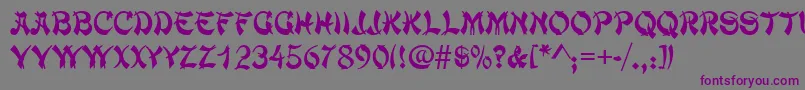 DengThick Font – Purple Fonts on Gray Background