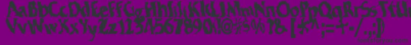 フォントElectricRegularTtstd – 紫の背景に黒い文字