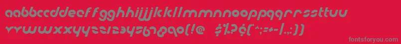 Metroplex Font – Gray Fonts on Red Background